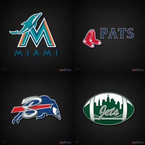  (Miami Marlins / Miami Dolphins) (New England Patriots / Boston Red Sox) (Buffalo Bills / Toronto Blue Jays) (New York Jets / New York Mets)