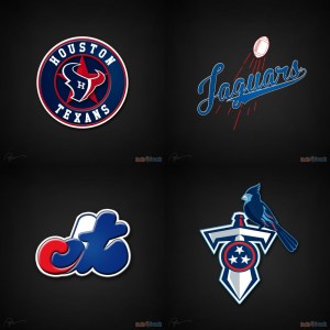 (Houston Texans / Texas Rangers) (Jacksonville Jaguars / Los Angeles Dodgers) (Indianapolis Colts / Montreal Expos) (Tennessee Titans / St. Louis Cardinals)